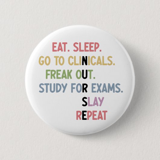 看護学おもしろい生の将来のナース 缶バッジ (正面)