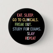 看護学おもしろい生の将来のナース 缶バッジ (正面)