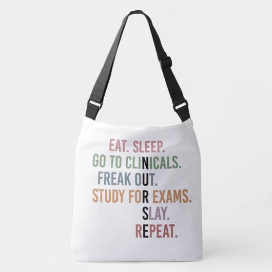 看護学おもしろい生の未来のナース贈り物 クロスボディバッグ (正面)