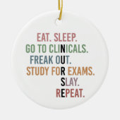 看護学おもしろい生の未来のナース贈り物 セラミックオーナメント (正面)