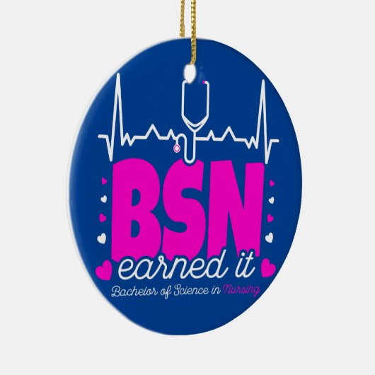 看護学の学士がBsn Rnを獲得 セラミックオーナメント (右)