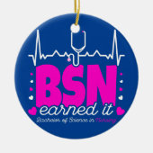 看護学の学士がBsn Rnを獲得 セラミックオーナメント (正面)