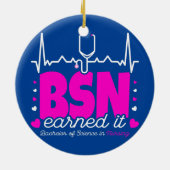 看護学の学士がBsn Rnを獲得 セラミックオーナメント (裏面)