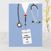 看護学パーソナライズされた科卒業 カード (黄色い花)