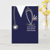 看護学パーソナライズされた科卒業 カード (黄色い花)