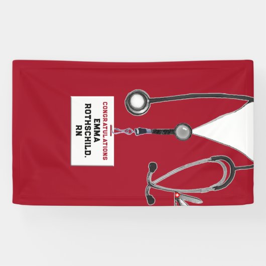 看護学パーソナライズされた科卒業 横断幕 (横)