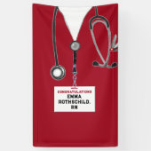 看護学パーソナライズされた科卒業 横断幕 (縦)