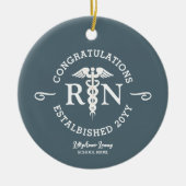 看護学パーソナライズされた院卒業記念 セラミックオーナメント (正面)