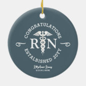 看護学パーソナライズされた院卒業記念 セラミックオーナメント (裏面)