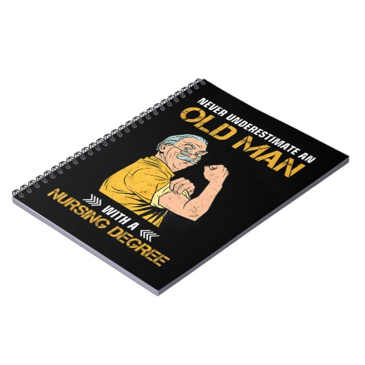 看護学位を持つ老人を決して過小評価しない ノートブック (左側)