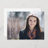 看護学位写真卒業発表カード 案内ポストカード (正面/裏面)