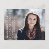 看護学位写真卒業発表カード 案内ポストカード (正面)