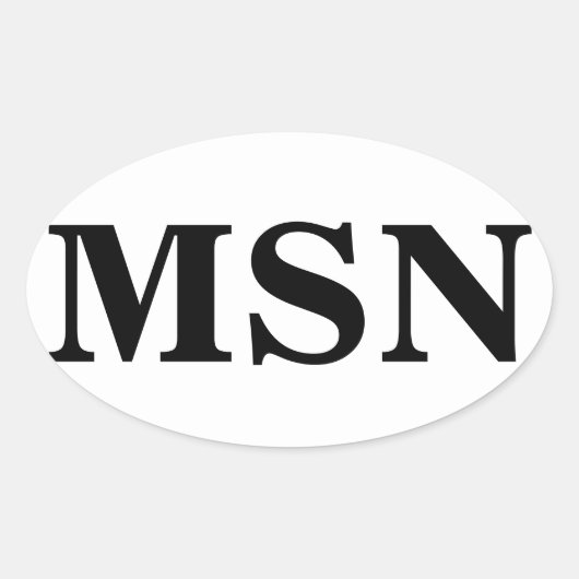 看護学修士 楕円形シール (正面)