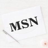 看護学修士 楕円形シール (封筒)