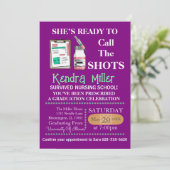 看護学卒業式で指揮を執る準備ができた彼女 招待状 (スタンド正面)