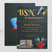 看護学卒業招待状 招待状 (正面/裏面)