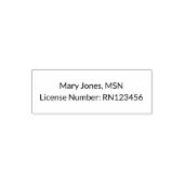 看護学名及び免許証番号 セルフインキングスタンプ (デザイン)
