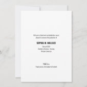 看護学士の理学部カスタム写真 案内状 (裏面)