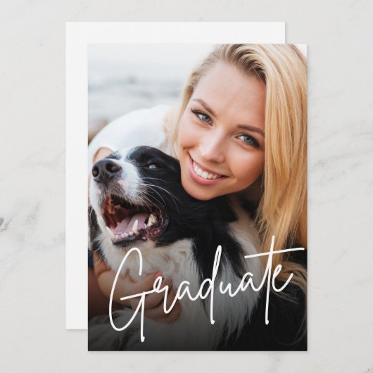 看護学士の理学部カスタム写真 案内状 (正面/裏面)