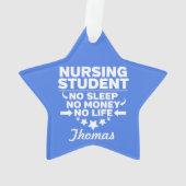 看護学学生No life or Money オーナメント (裏面)