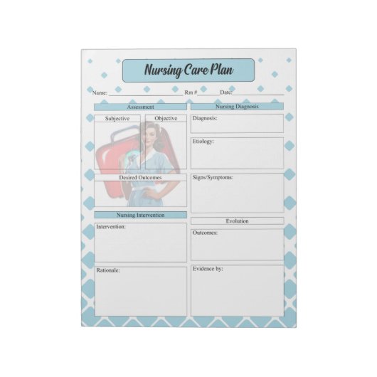 看護学期気に計 ノートパッド (回転)