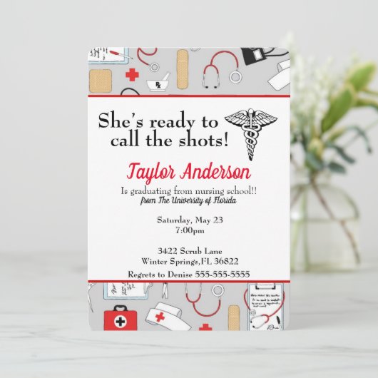 看護学校で自らを導く準備ができている 招待状 (スタンド正面)