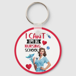 看護学校のかわいい懐かしいナースピンナップ キーホルダー