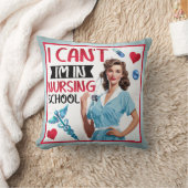 看護学校のかわいい懐かしいナースピンナップ クッション (ブランケット)