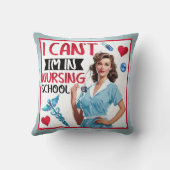 看護学校のかわいい懐かしいナースピンナップ クッション (裏面)
