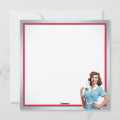 看護学校のかわいい懐かしいナースピンナップ シーズンカード (裏面)