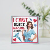 看護学校のかわいい懐かしいナースピンナップ シーズンカード (スタンド正面)