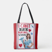 看護学校のかわいい懐かしいナースピンナップ トートバッグ (裏面)