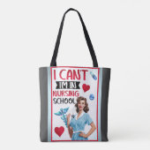 看護学校のかわいい懐かしいナースピンナップ トートバッグ (裏面)