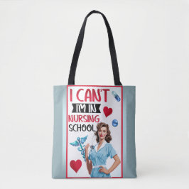 看護学校のかわいい懐かしいナースピンナップ トートバッグ