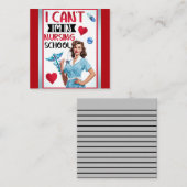 看護学校のかわいい懐かしいナースピンナップ ノートカード (正面/裏面)