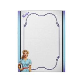 看護学校のかわいい懐かしいナースピンナップ ノートパッド