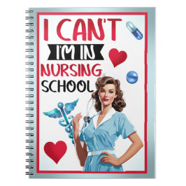 看護学校のかわいい懐かしいナースピンナップ ノートブック