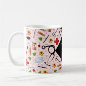 看護学校の卒業 コーヒーマグカップ (左)