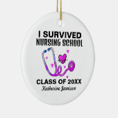 看護学校の卒業 セラミックオーナメント (右)