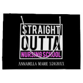 看護学校の追加日 ラージペーパーバッグ (裏面)