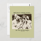 看護学校へようこそ – ストレス開始 ポストカード (正面/裏面)
