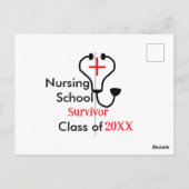 看護学校サバイバー 20XX年度 医療看護コース ポストカード (裏面)