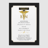 看護学校ナースBSN卒業招待状 マグネット招待状 (正面)