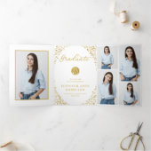 看護学校写真卒業パーティー招待状 三つ折り招待状 (内部)