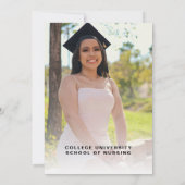 看護学校写真卒業パーティー招待状 招待状 (裏面)