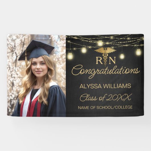 看護学校写真卒業パーティー 横断幕 (横)