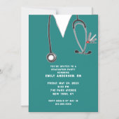 看護学校卒モダン業パーティー マグネット招待状 (正面)