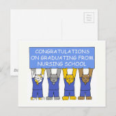 看護学校卒業おめでとう ポストカード (正面/裏面)