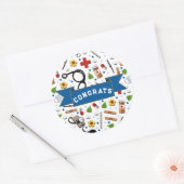 看護学校卒業おめでとう ラウンドシール (封筒)