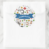 看護学校卒業おめでとう ラウンドシール (バッグ)